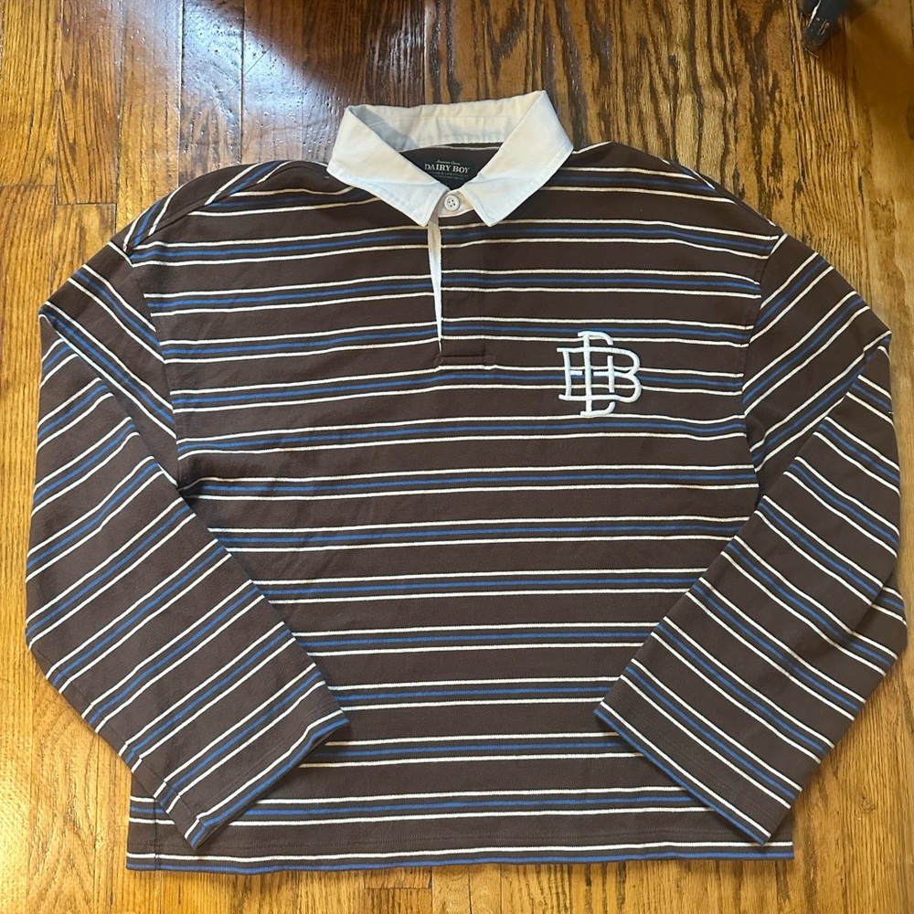 Dairy boy American rugby Jackson brown stripe